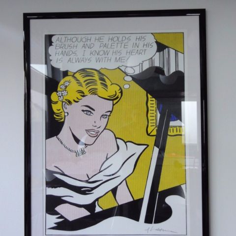 'Girl at piano' Roy Lichtenstein (color litho, hand signed in ink by artist), purchased March 2003, DVC Veilinghuis, Antwerpen